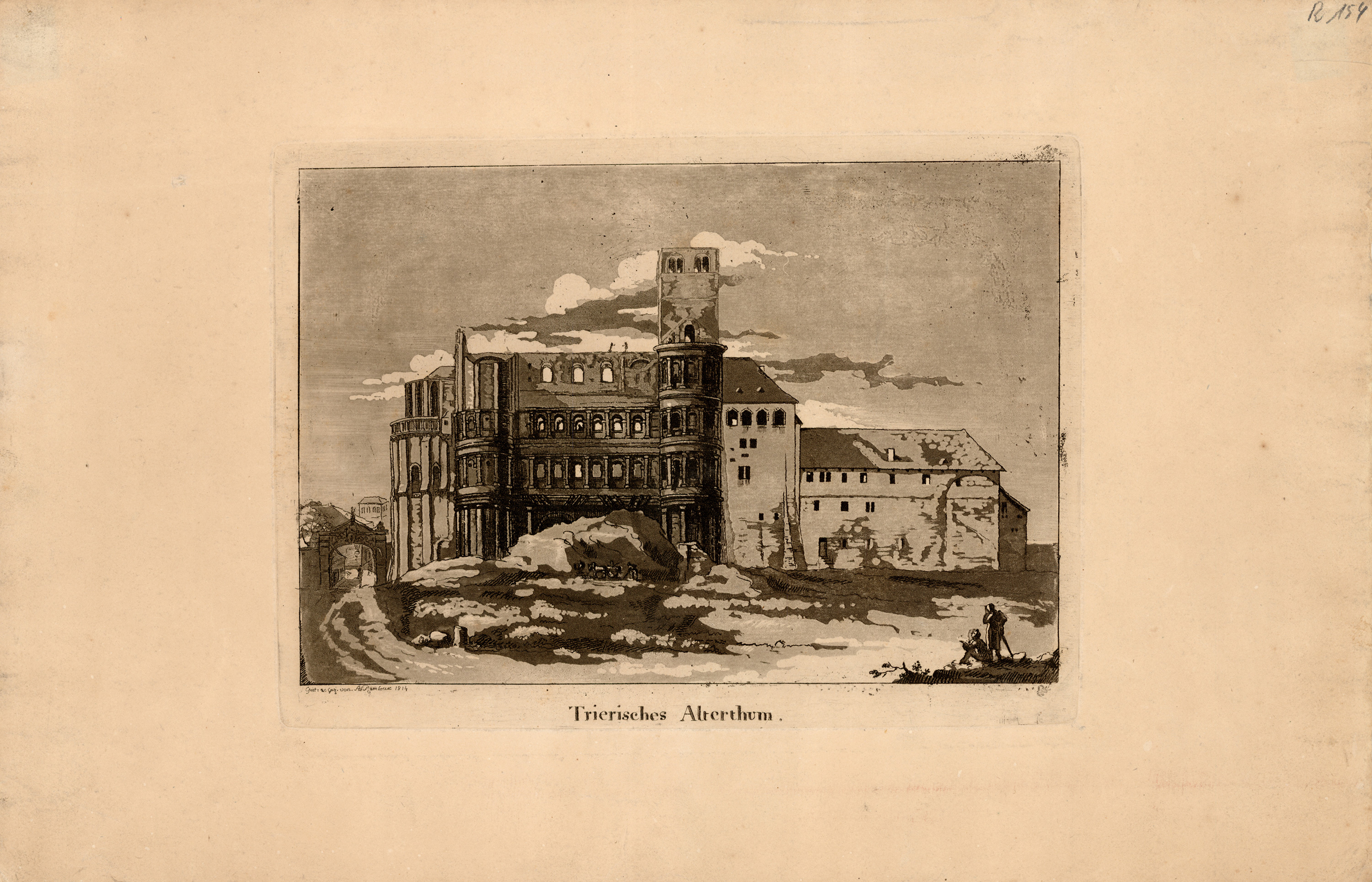 Johann Anton Ramboux Abbrucharbeiten an der Porta Nigra